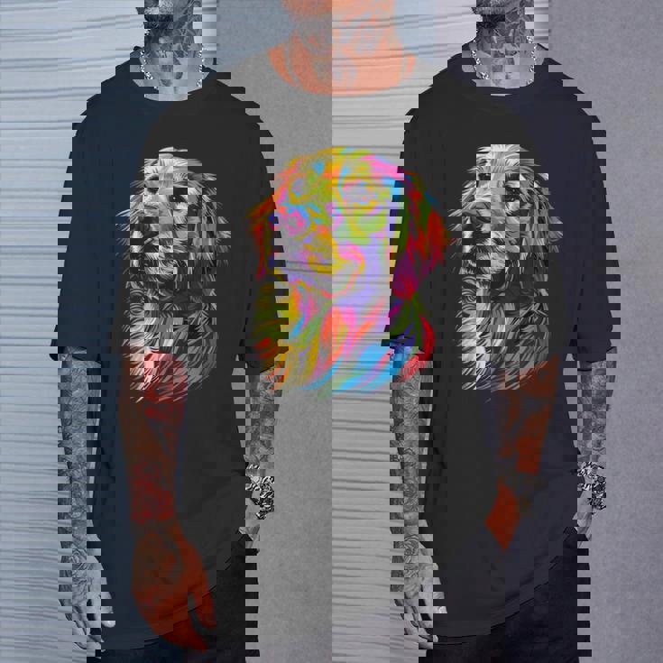 ゴールデン・レトリーバー 犬 カラフル ポップアート 犬好き Tシャツ 彼への贈り物