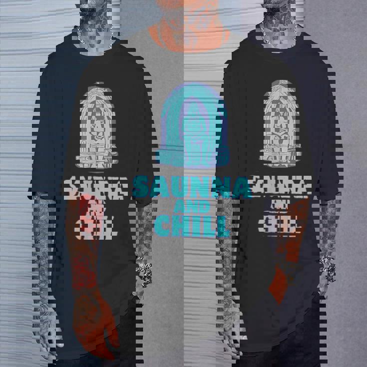 サウナ好き サウナアンドチル おもしろ 男性 女性 ユニセックス シンプル おしゃれ Tシャツ 彼への贈り物