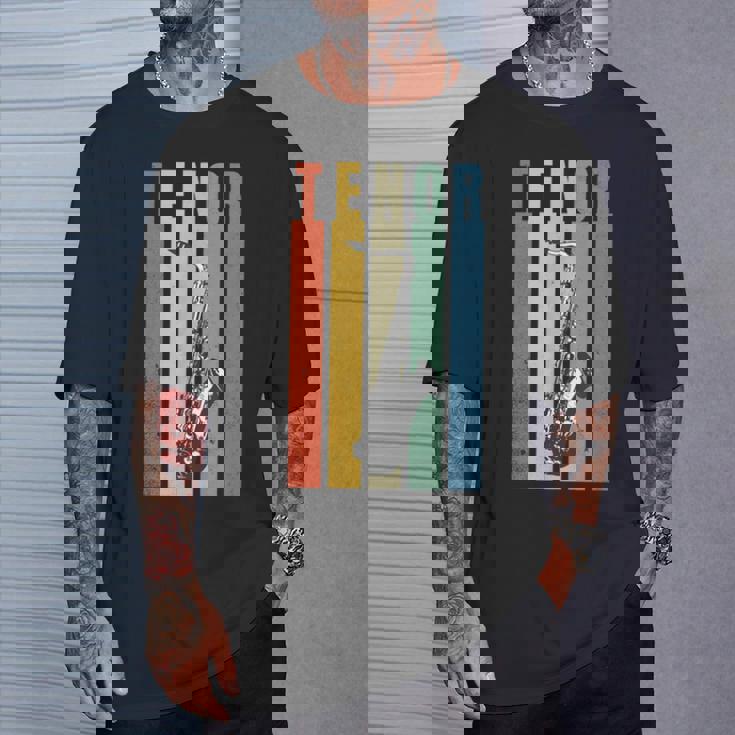 サックス テナーサックス レトロ Tシャツ 彼への贈り物