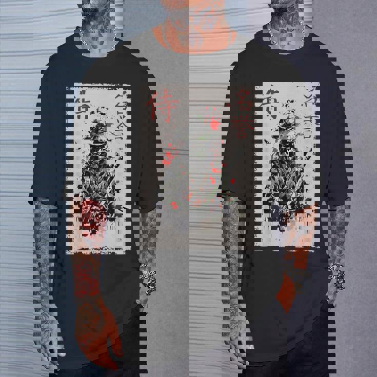 サムライ戦士 カエル グラフィック カッコいい 日本美術 カエル Tシャツ 彼への贈り物