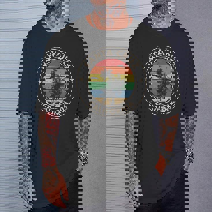サンタクルーズ カリフォルニア レトロ ヴィンテージ サンセット Tシャツ 彼への贈り物