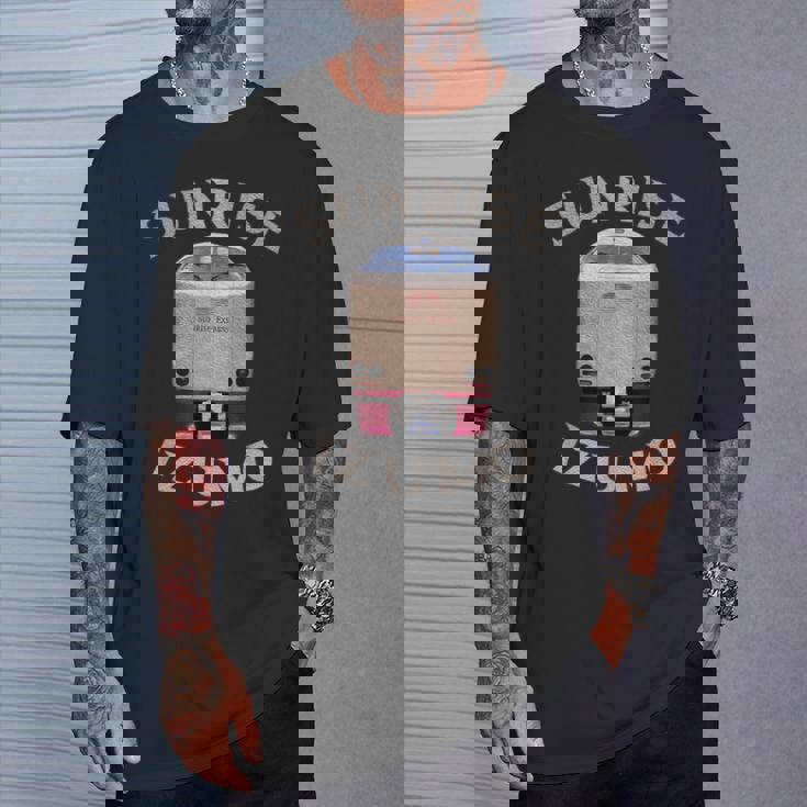 サンライズエクスプレス 出雲電車 日本 東京 岡山 出雲 Tシャツ 彼への贈り物