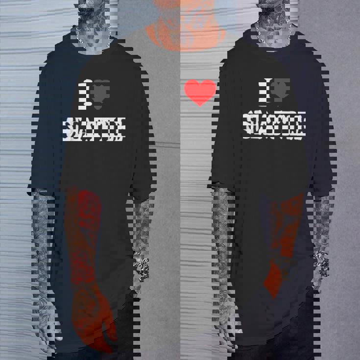 シアトル I Hearteattle I Loveeattle Tシャツ 彼への贈り物