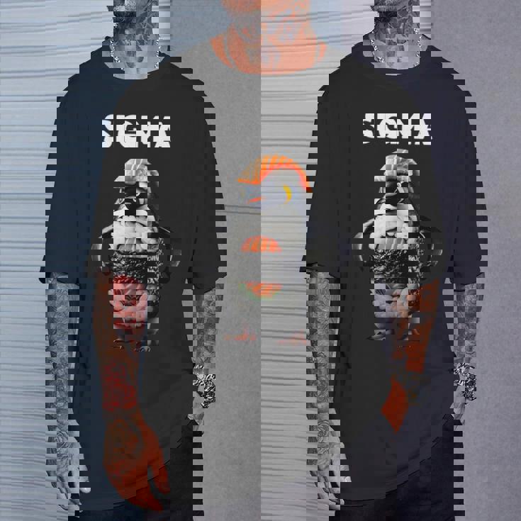 シグマ イタリアン ブレイン ミーム ペンギン 寿司 サーモン ユース キッズ Tシャツ 彼への贈り物