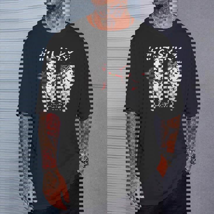 シベリアンハスキーパワーすごいかわいいハスキー Tシャツ 彼への贈り物