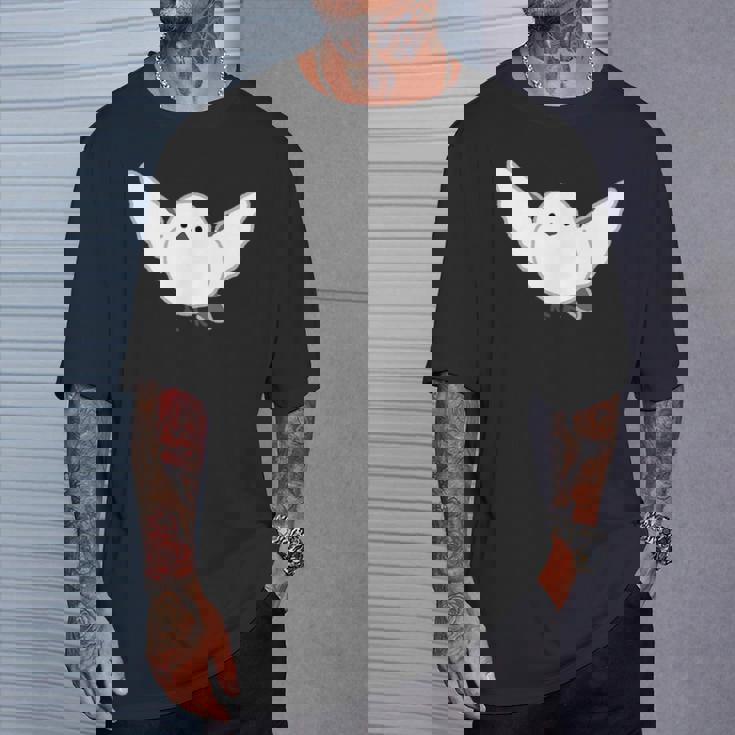 シマエナガ 翼を広げて飛ぶ しまえなが デフォルメ Tシャツ 彼への贈り物