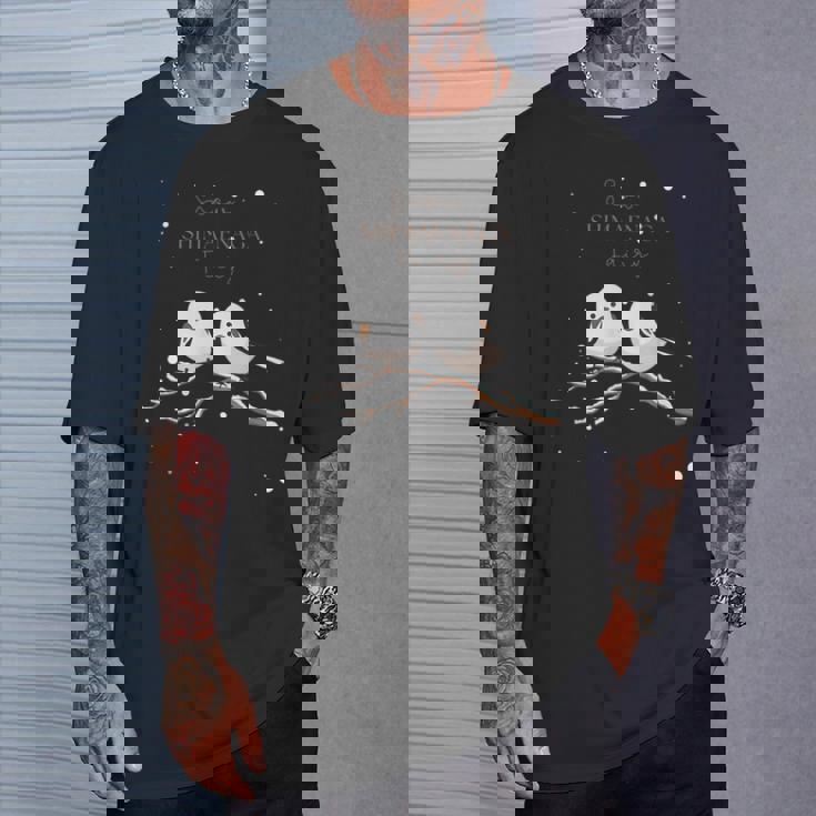 シマエナガ 雪の妖精 北海道 日本の野鳥 Tシャツ 彼への贈り物