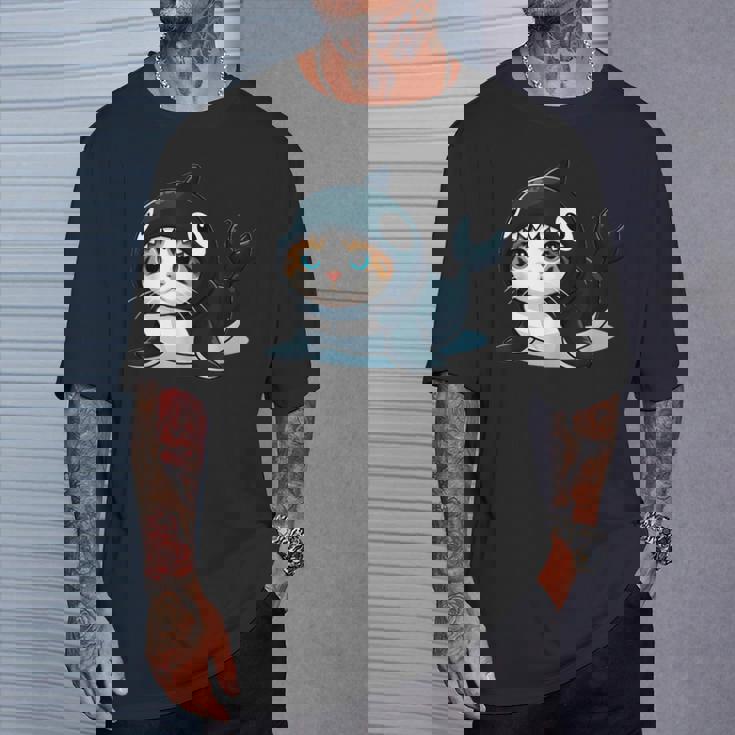 シャチの猫 コスチューム Tシャツ 彼への贈り物