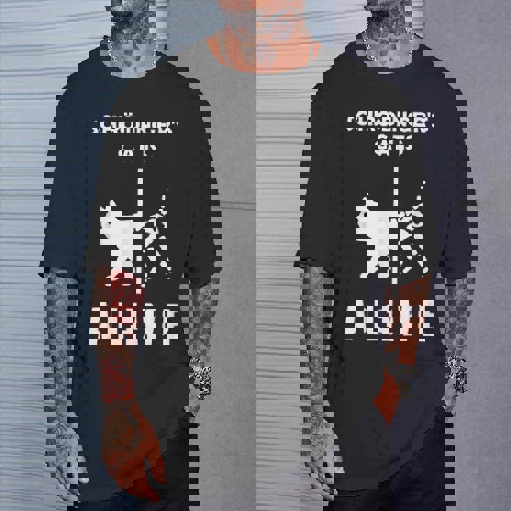 シュレディンガーの猫-死んで生きている-物理オタク Tシャツ 彼への贈り物