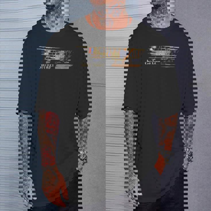 ショートフォルダー イギリス Ww1 複葉機 水上機 ボンバー図 Tシャツ 彼への贈り物