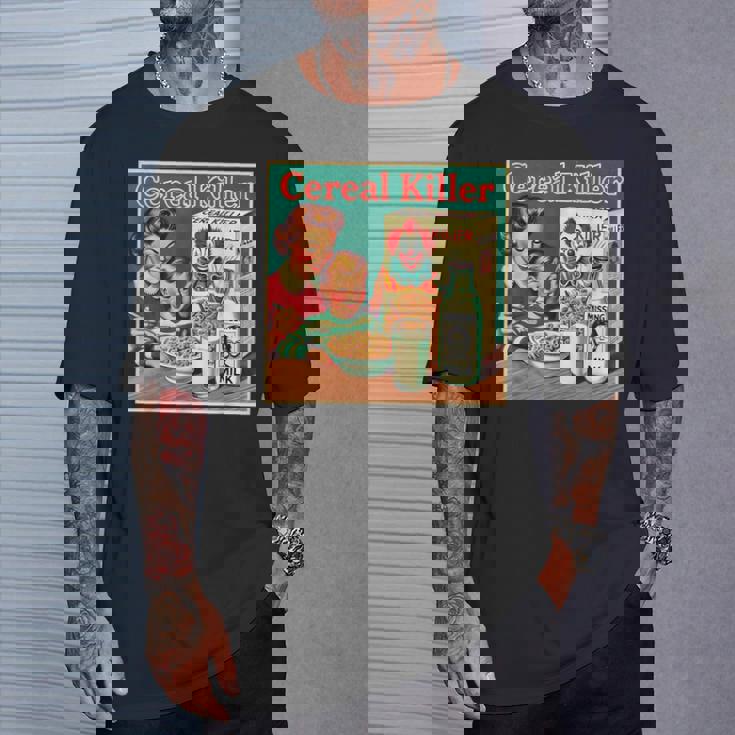 シリアル シリアル キラー 音声しゃれ ホラー コア ミッドセンチュリー Tシャツ 彼への贈り物
