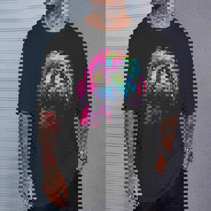 シーズー グラフィック ペット イラスト 犬 シーズー Tシャツ 彼への贈り物