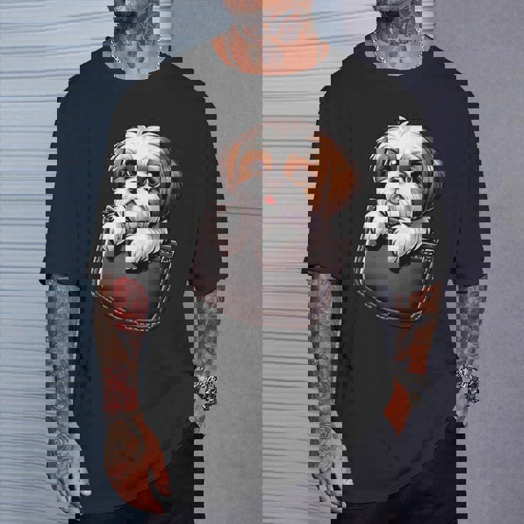 シーズーインポケット シーズー犬好き Tシャツ 彼への贈り物