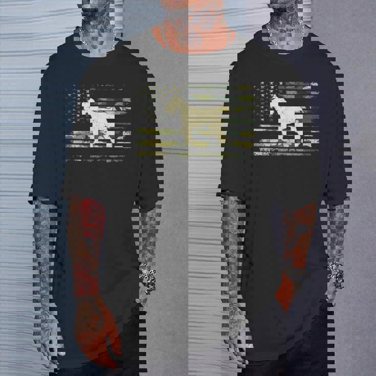 ジャイアントシュナウザーシャツ 迷彩シャツ アメリカ国旗 Tシャツ 彼への贈り物