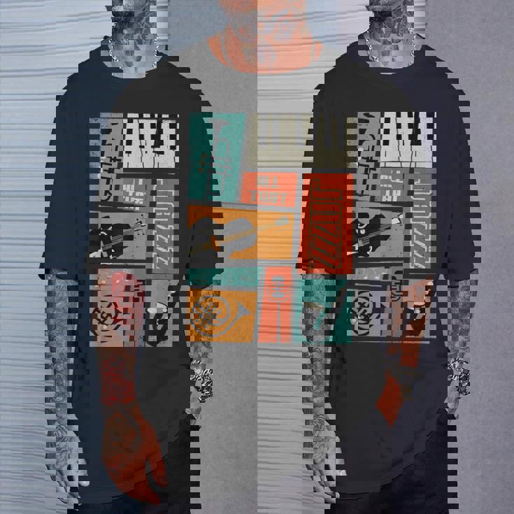 ジャズ音楽-レトロヴィンテージピアノジャズ Tシャツ 彼への贈り物