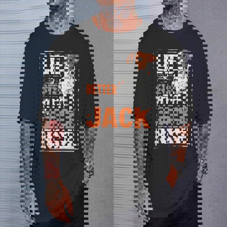 ジャック・ラッセル・テリア 犬所有者へのギフト Tシャツ 彼への贈り物