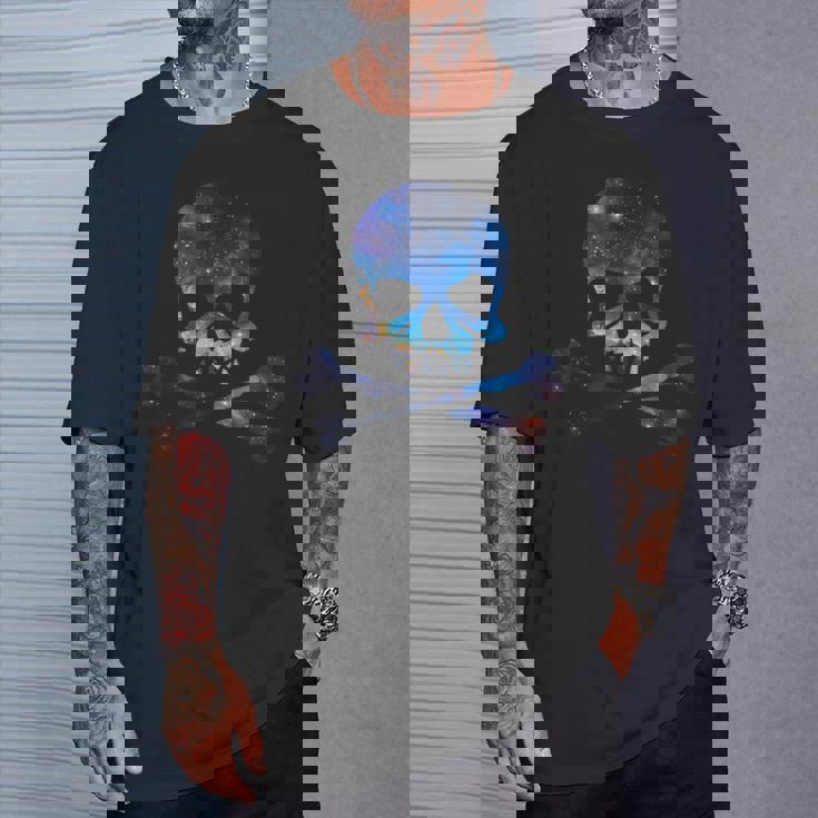 ジョリー・ロジャー シルエット ギャラクシー スカル＆クロスボーン Tシャツ 彼への贈り物