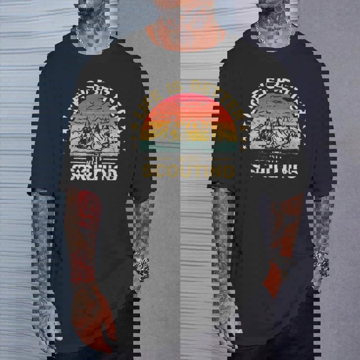 スカウトキャンプボーイハイキングスカウトでlife Is Better Tシャツ 彼への贈り物