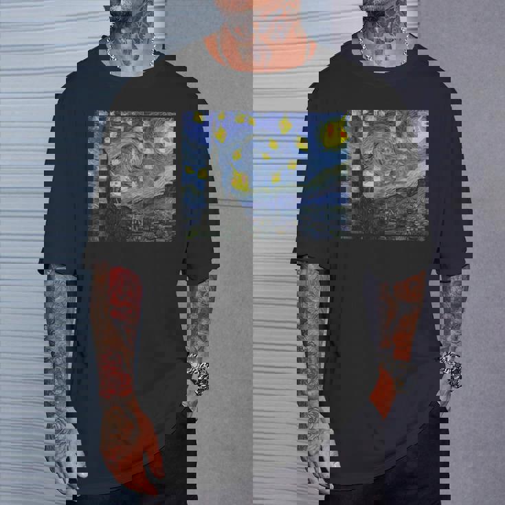 スクリーミングオウム オカメインコ 星月夜 Tシャツ 彼への贈り物