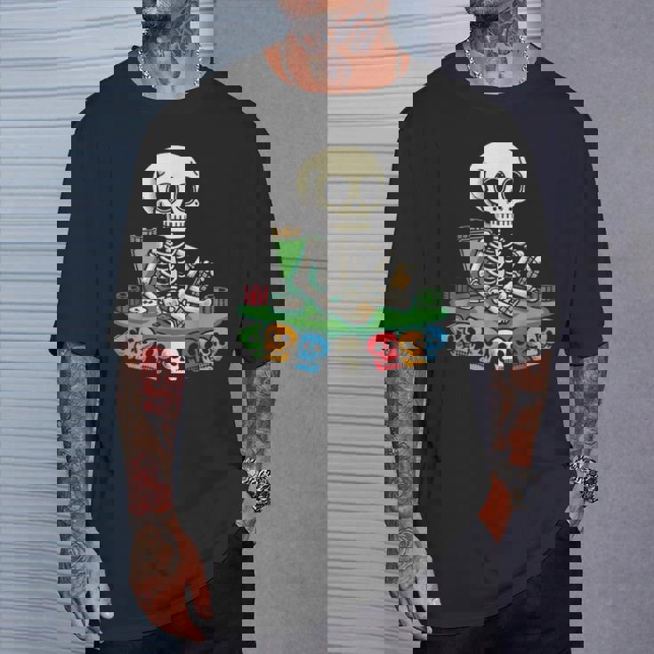 スケルトン ポーカー トランプ ギャンブル カジノ スカル ゲーム カード Tシャツ 彼への贈り物