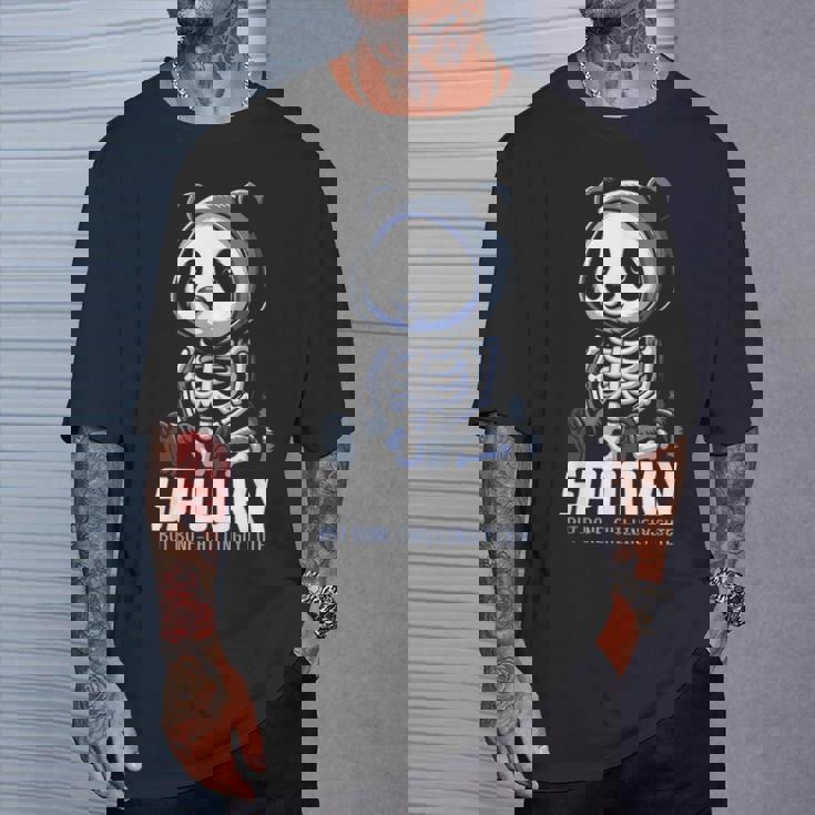 スケルトンパンダ 不気味なパンダベア Tシャツ 彼への贈り物