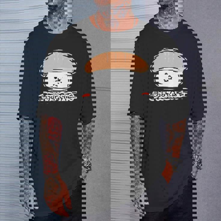 スシゲーム〜ヘイラッシャイ！！〜 サーモン Cぽむこ お寿司 かわいい キャラクター Tシャツ 彼への贈り物