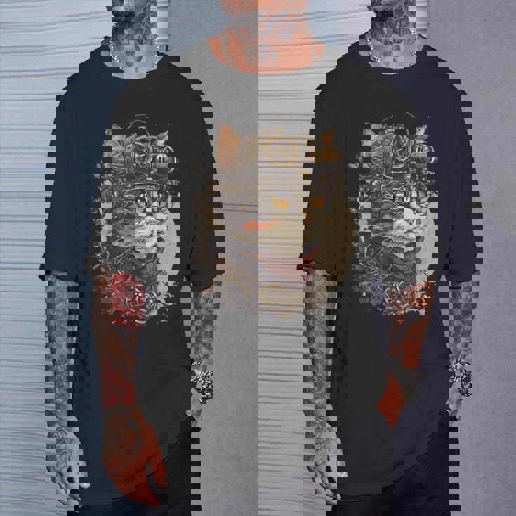 スチームパンク 猫 キティ 子猫 スチームパンク Tシャツ 彼への贈り物