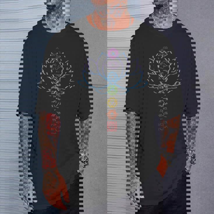 スピリチュアル禅 蓮の花のチャクラ ヨガ愛好家 Tシャツ 彼への贈り物