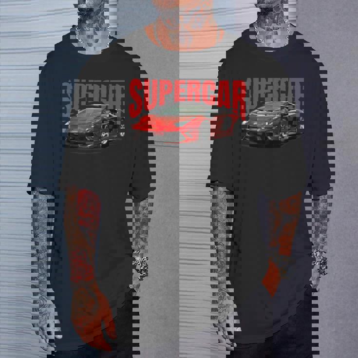 スポーツカーファンのいたるところに完璧なスーtシャツ Tシャツ 彼への贈り物