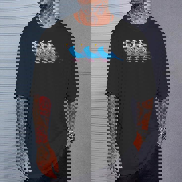 セキセイインコ鳥、セキセイインコ青い鳥 Tシャツ 彼への贈り物