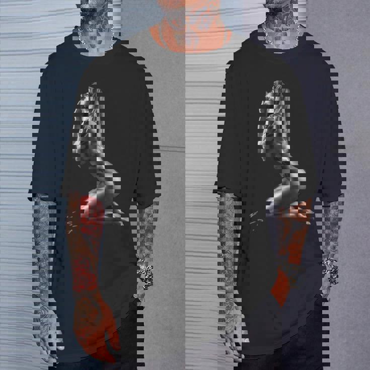 セクシーガールグラフィックtシャツ インプライドアクトオブファインアート Tシャツ 彼への贈り物