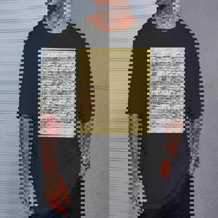 セバスティアン・バッハ ソナタ 楽譜 古典作曲家クラス Tシャツ 彼への贈り物