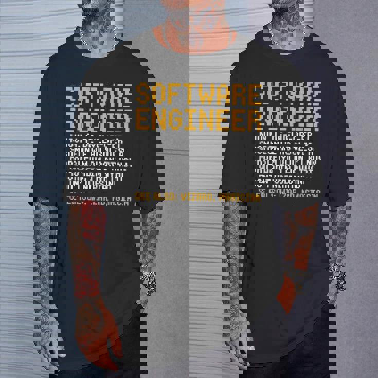 ソフトウェアエンジニア定義面白いコンピュータサイエンスジョーク Tシャツ 彼への贈り物