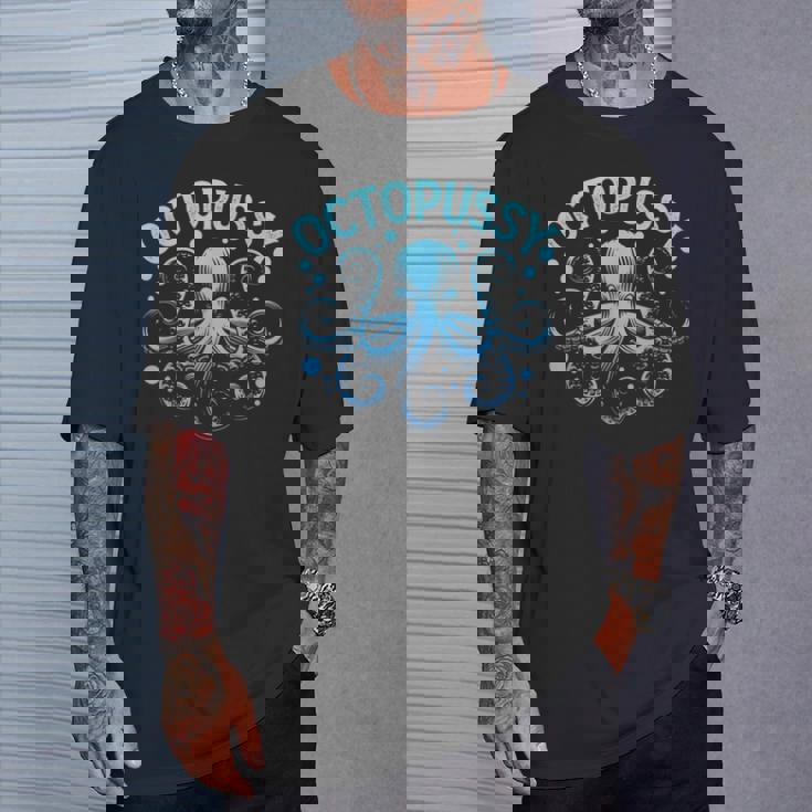 タコ猫 蛸 海 海 動物 駄じゃれ Tシャツ 彼への贈り物