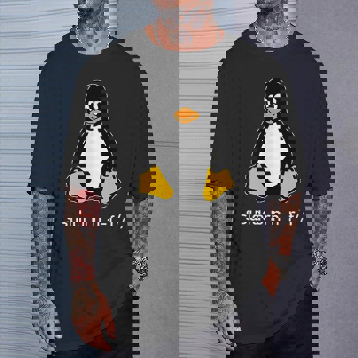 タックスlinuxペンギン-Sudorm-Rfコンピューターサイエンスコンピューター Tux Linux Tシャツ 彼への贈り物