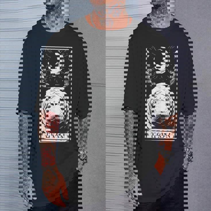 タロットカード ヴィンテージ 三日月 マナティー 海 動物 恋人 Tシャツ 彼への贈り物