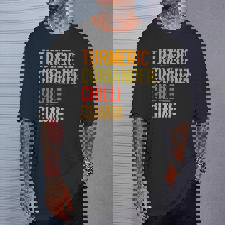 ターメリック コリアンダーチリクミン カレー Tシャツ 彼への贈り物