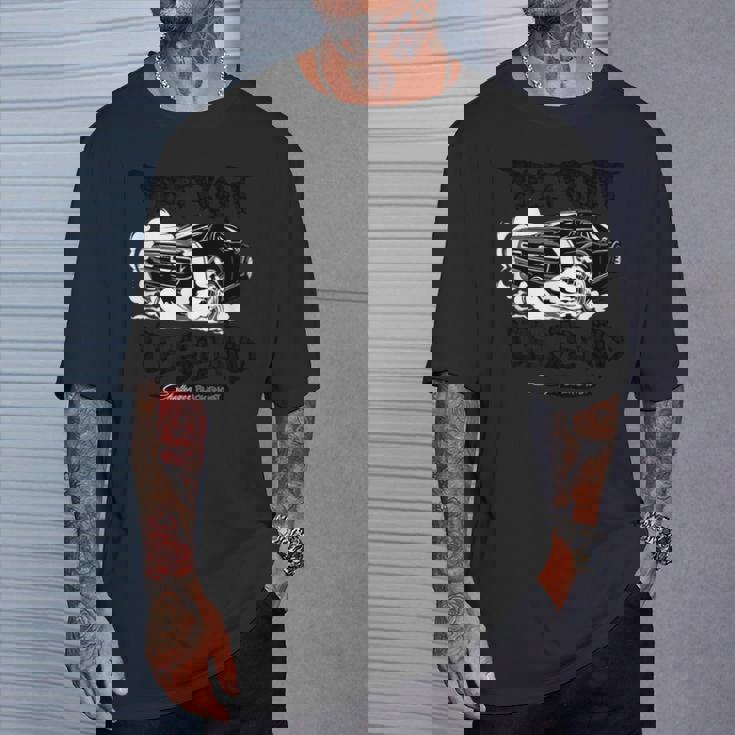 ダッジ・チャレンジャー・ブラック・ゴースト、デトロイト・レジェンド Tシャツ 彼への贈り物