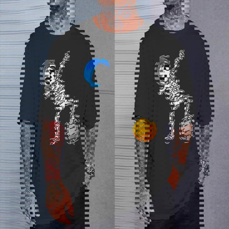 ダビング 水球 スケルトン ハロウィン 骨 ダブダンス Tシャツ 彼への贈り物