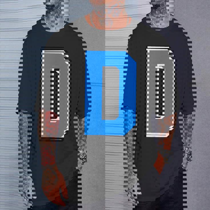 ダブリン郡 スカイブルー ネイビー アルファベット D ゲール語 フットボール ハーリング Tシャツ 彼への贈り物