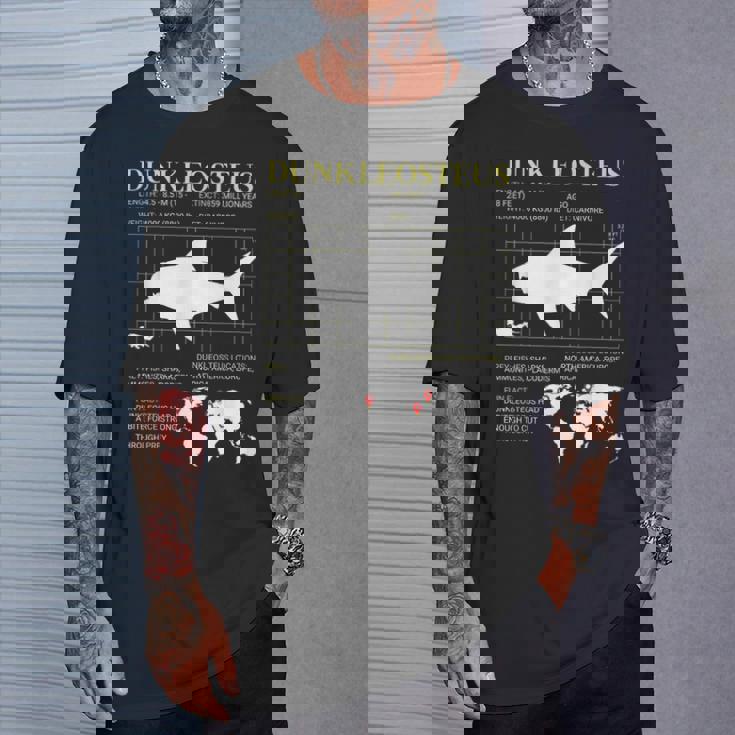 ダンクルオステウス デボン紀の海の怪物 絶滅動物 Tシャツ 彼への贈り物