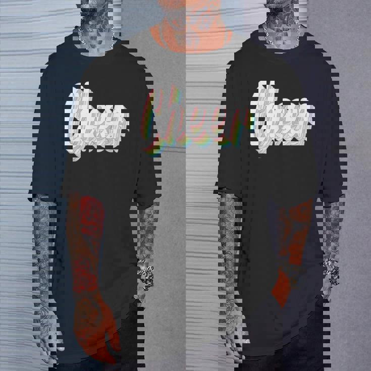 チアレトロチアリーダーチアリーディングチームギフト Tシャツ 彼への贈り物