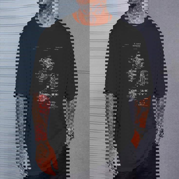 チェーンソー特許tシャツ Man Caveシャツ Tシャツ 彼への贈り物