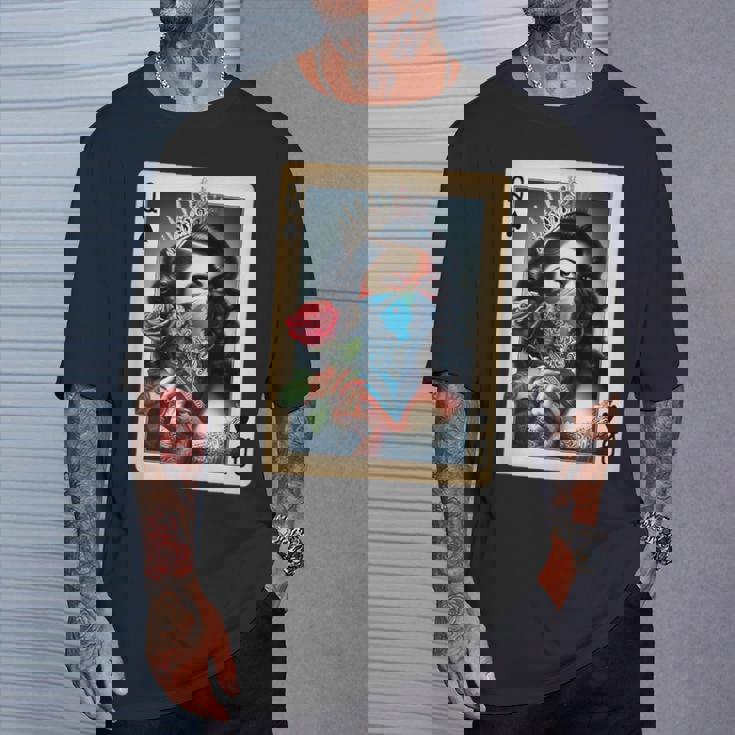 チカーナ レイナ チカーノ シャツ チョロ クイーン かわいい レトロ ローライダー Tシャツ 彼への贈り物