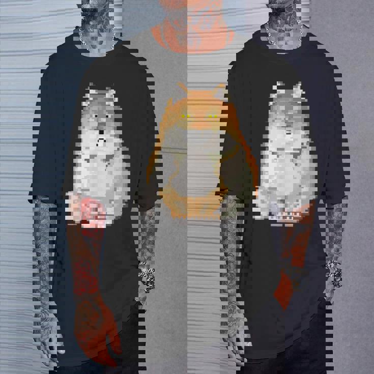 チベットスナギツネ ドット絵 ピクセルアート 虚無 ゲーム レトロゲーム ミーム Tシャツ 彼への贈り物