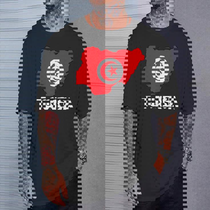 チュニジア国旗 地図 チュニジアのルーツ チュニジア プライド チュニジア Tシャツ 彼への贈り物