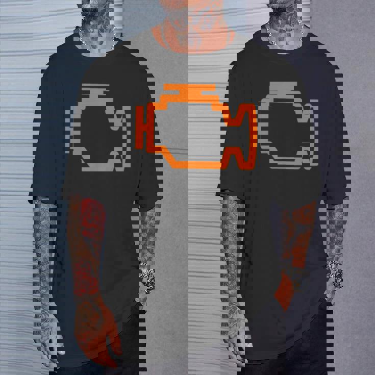 チューナーカー ガイ Ledチェックエンジンライト Tシャツ 彼への贈り物