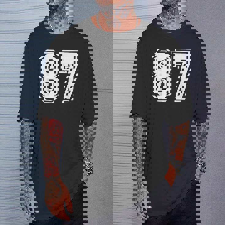 チームジャージーナンバー87 スポーツギフト Tシャツ 彼への贈り物