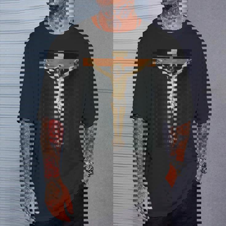 ディエゴベラスケス-＃2十字架につけられたイエスキリスト Tシャツ 彼への贈り物