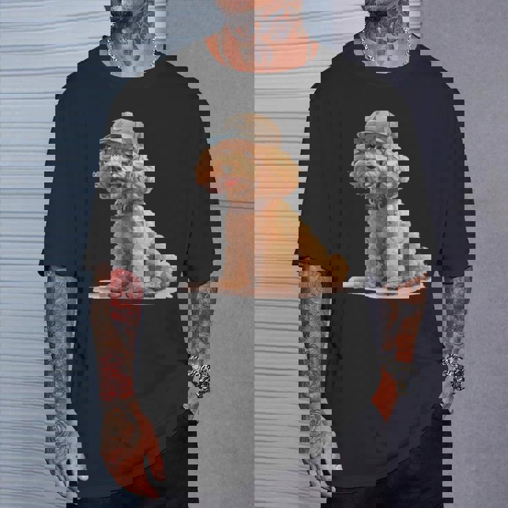 トイプードル 水彩 犬 野球帽 Tシャツ 彼への贈り物